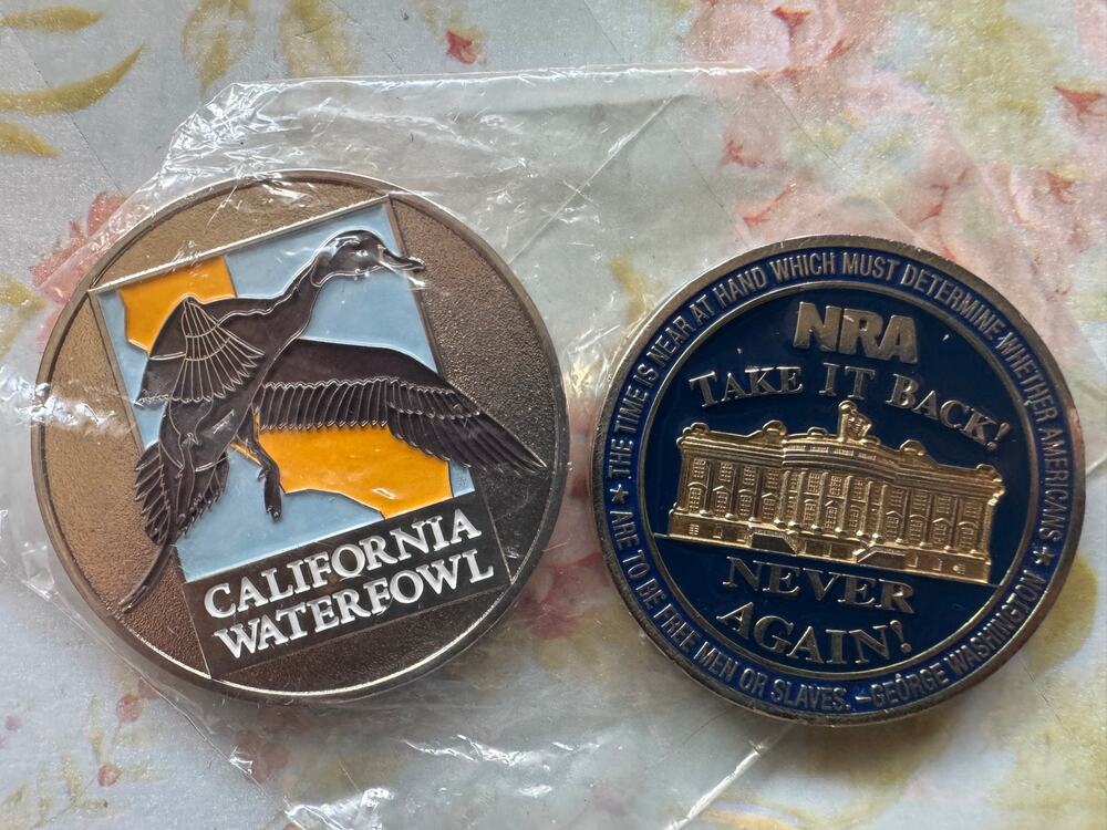 Challenge Coin Lot 2 California Waterfowl Veteran Hunt Program & NRA